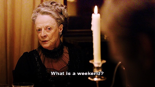 downtown abbey what is a weekend