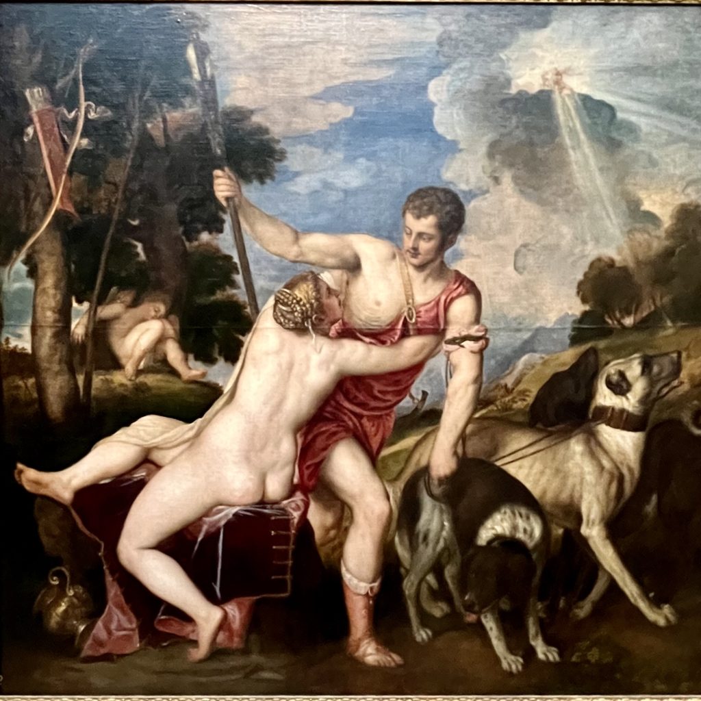 Venus and Adonis painting by Titian, 1554