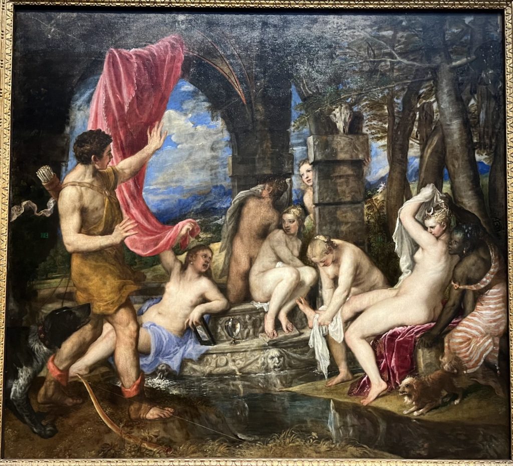 Diana and Actaeon painting by Titian